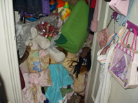 Cluttered closet