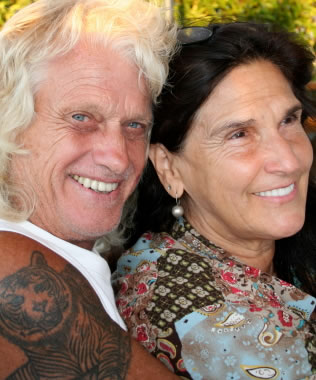 Aging hippie couple