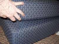 inspecting furniture