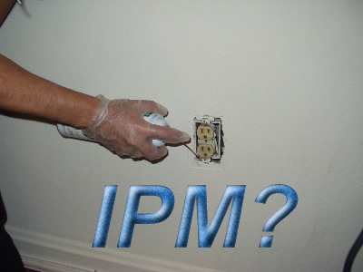Technician using insecticide