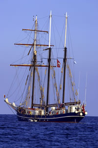 Three-masted schooner