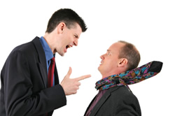 manager angrily firing an employee